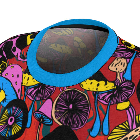 Magic Mushrooms and Frogs Women's Fitted Crewneck Tee
